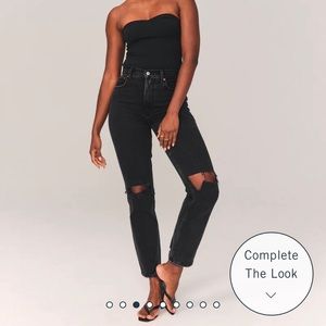 A&F Curve Love Ultra High Rise 90s Straight Jean